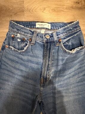 Abercrombie & Fitch Distressed Light Blue High-Rise Jeans